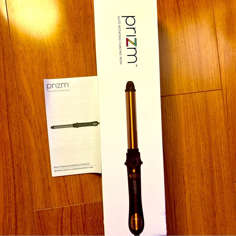 Prizm Professional 25MM Rotating Curling Iron, Nano Titanium Curling Wand, Autom